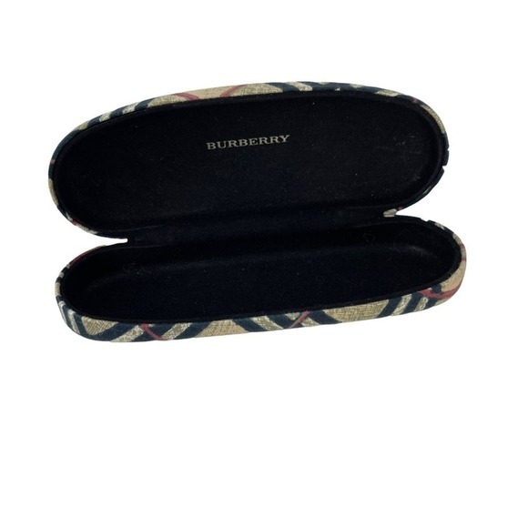 Burberry Sunglasses Eye Glasses Clam Shell Hard Case Nova Check Made in Italy - Picture 2 of 15